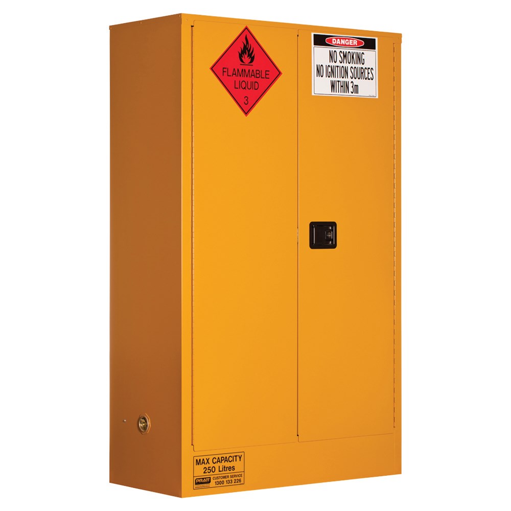 Flammable Storage Cabinet 250L 2 Door, 3 Shelf