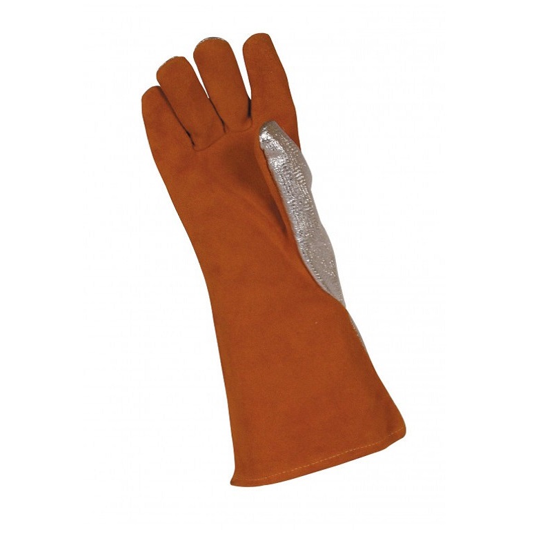 5-Finger HTR Leather Gloves With Aluminised Back