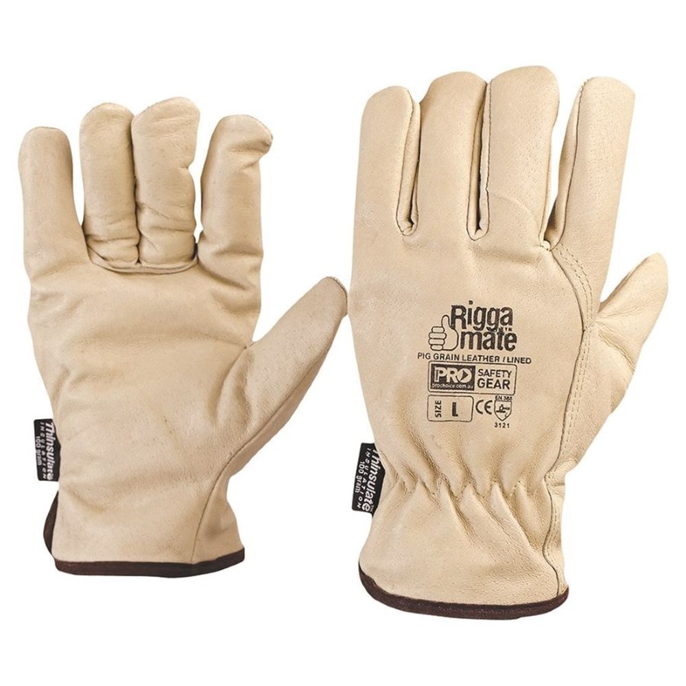 Riggamate Beige Premium Cowgrain Gloves