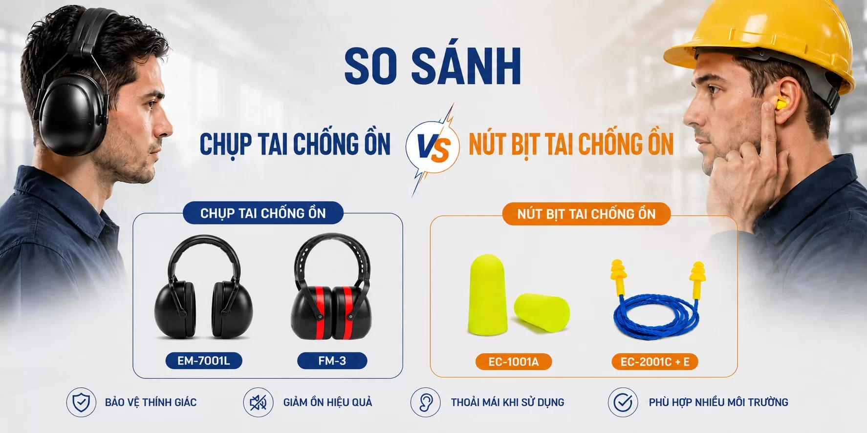 So Sánh Nút Bịt Tai Chống Ồn Và Chụp Tai Chống Ồn: Nên Chọn Loại Nào?