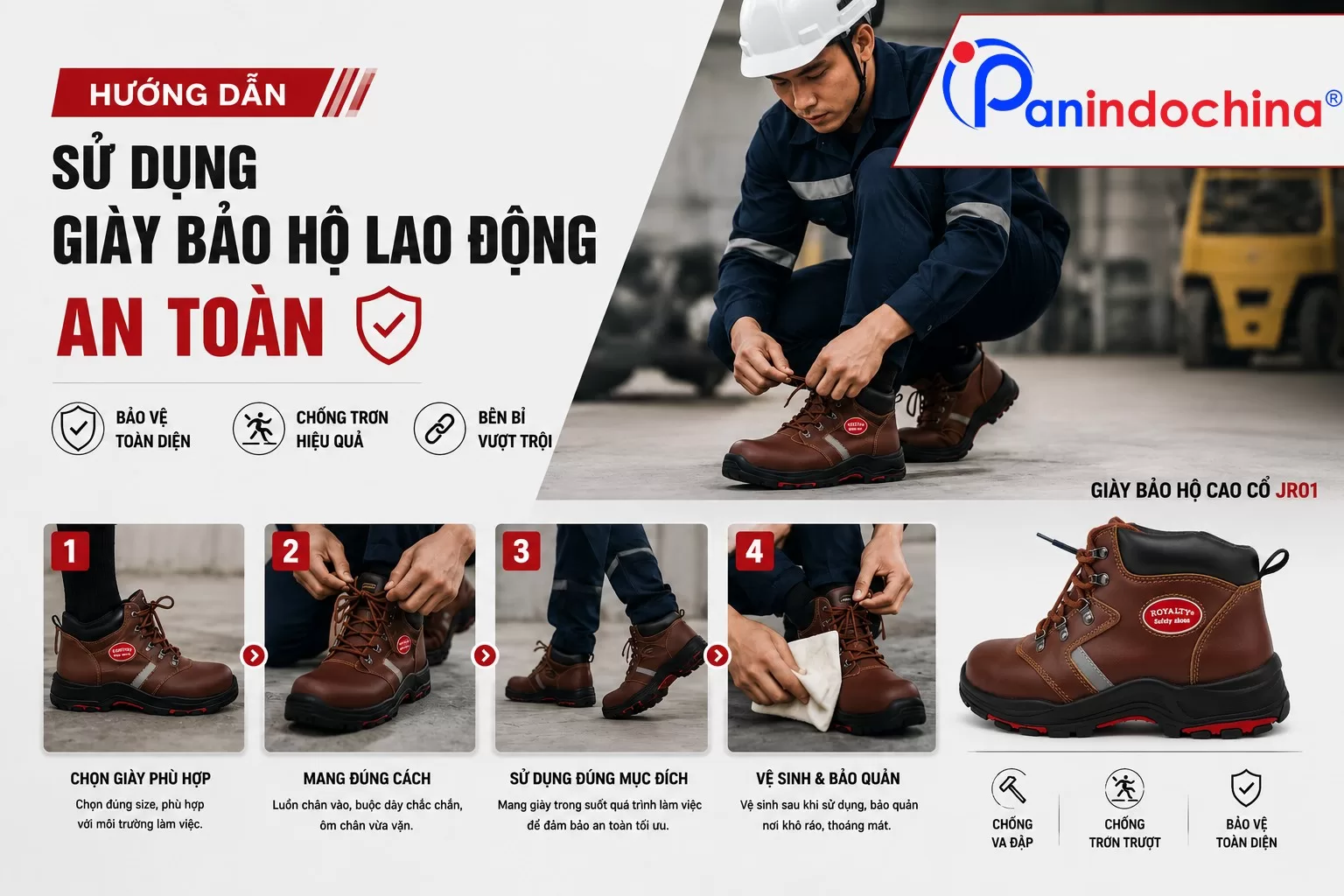 Hướng Dẫn Sử Dụng Giày Bảo Hộ Lao Động An Toàn