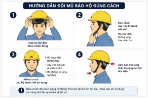 Hướng Dẫn Đội Mũ Bảo Hộ Đúng Cách - Sử Dụng Đúng Cách , An Tâm Làm Việc Trong Các Môi Trường Lao Động