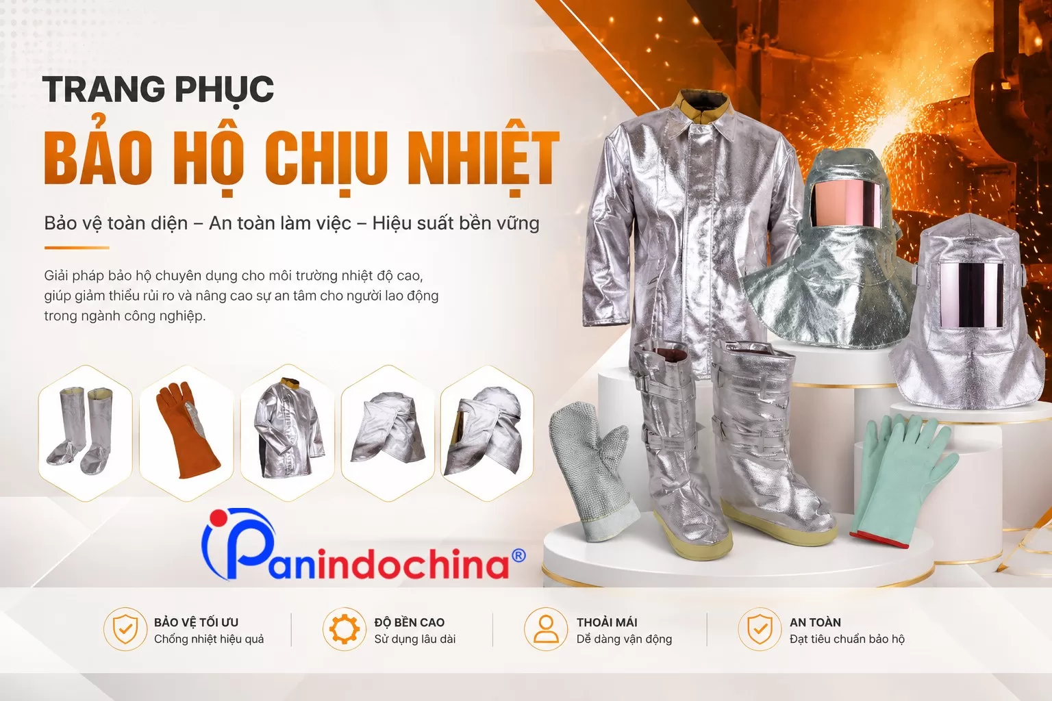 Trang Phục Bảo Hộ Chịu Nhiệt: Giải Pháp Giảm Rủi Ro Cho Công Nhân Sản Xuất
