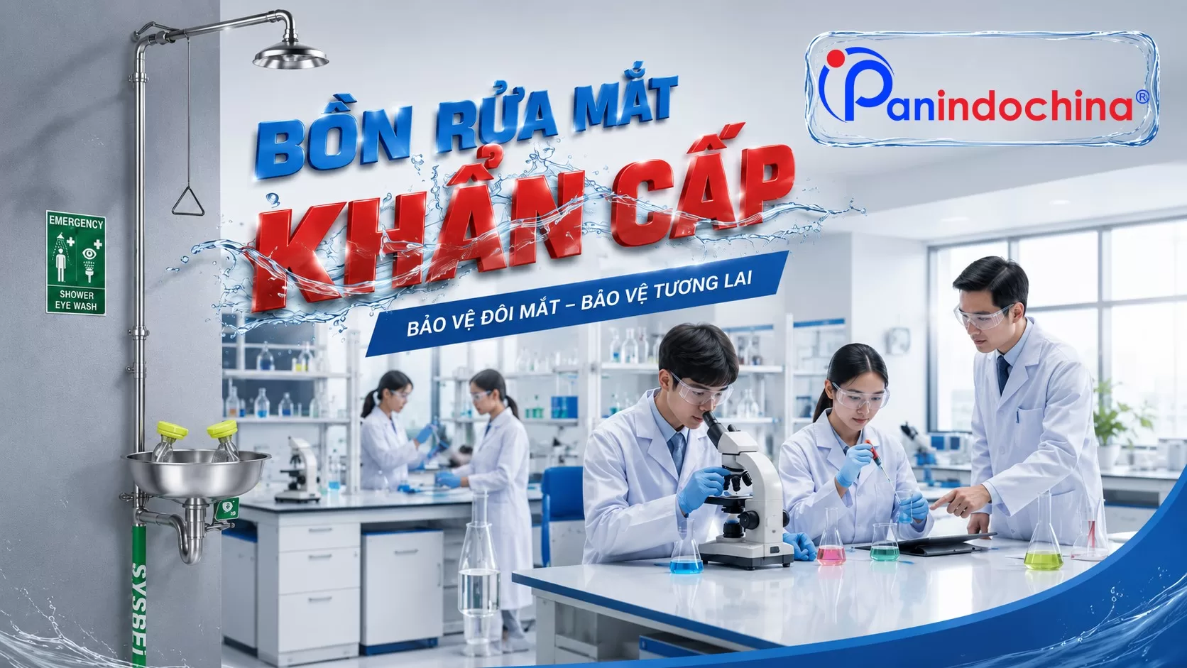 Vì Sao Phòng Lab Trường Học Cần Trang Bị Bồn Rửa Mắt Khẩn Cấp?