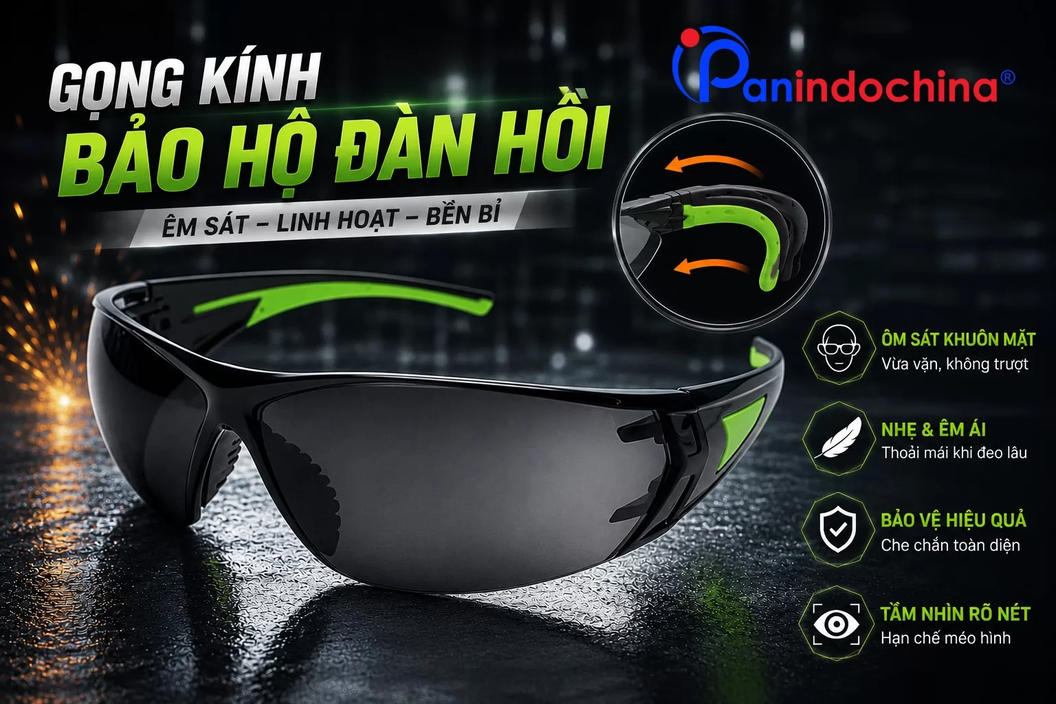 3 Ưu Điểm Cần Biết Về Gọng Kính Bảo Hộ Có Độ Đàn Hồi