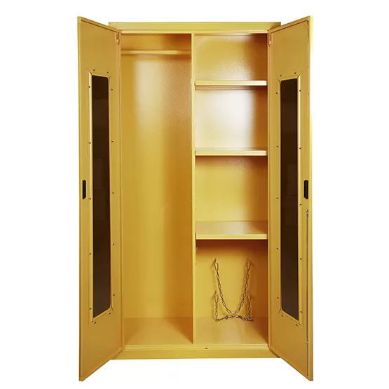 SYSBEL CE Approved Yellow Emergency Equipment Cabinet (PPE Cabinet) without the Windows