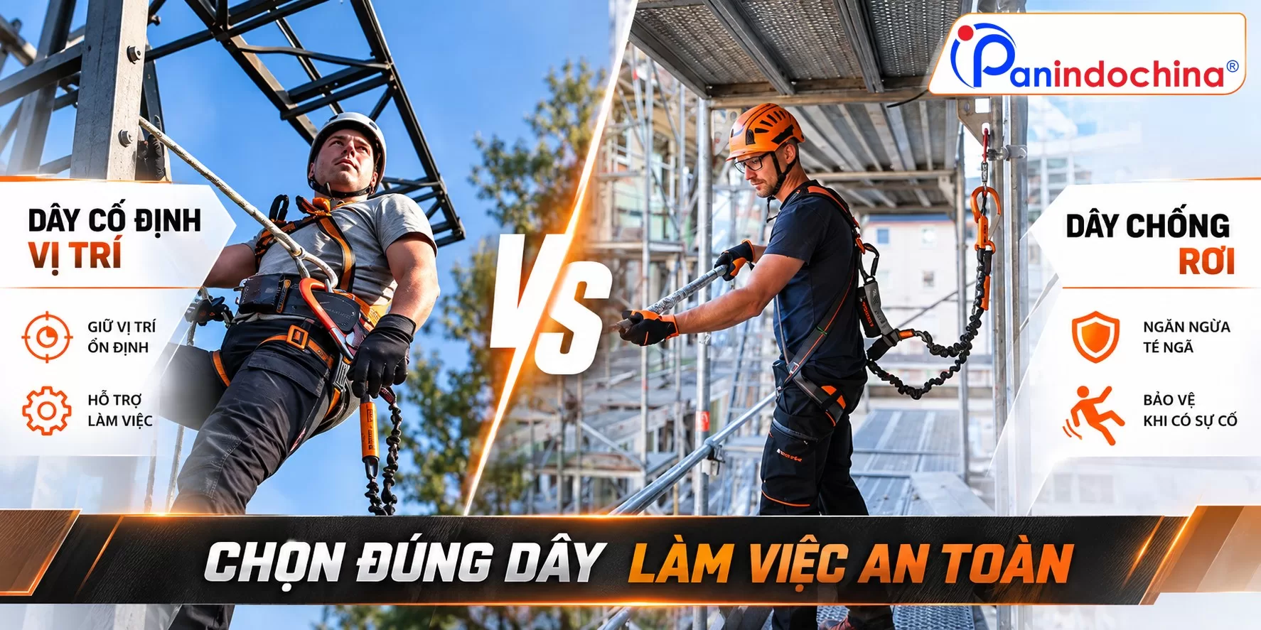 Dây Cố Định Vị Trí Và Dây Chống Rơi Khác Nhau Như Thế Nào?
