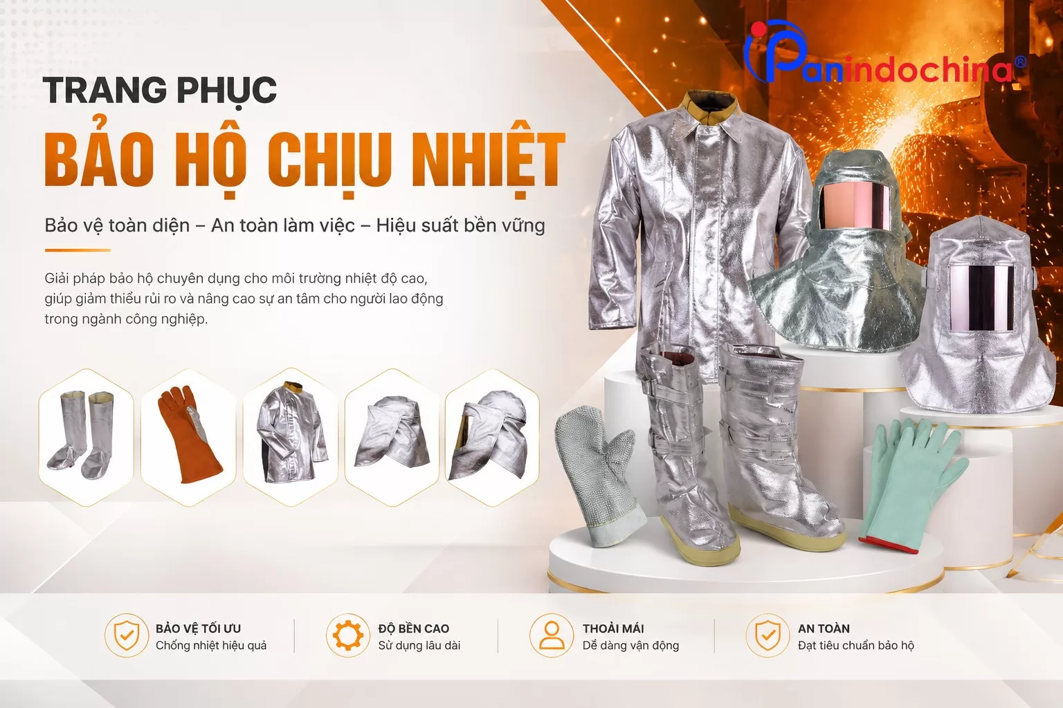 Trang Phục Bảo Hộ Chịu Nhiệt: Giải Pháp Giảm Rủi Ro Cho Công Nhân Sản Xuất