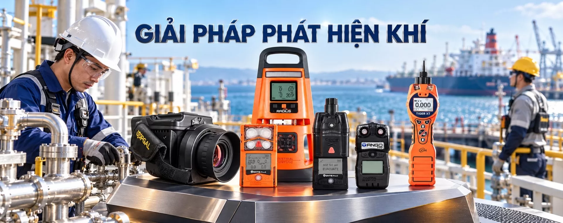 thiết bị theo dõi phát hiện khí trang bị bảo hộ an toàn cho người lao động